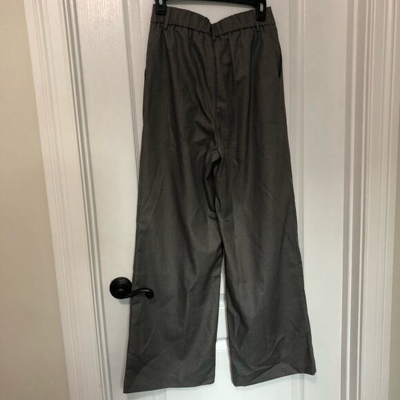 Commense Women's Oversized High Waisted Pleated Front Trousers Pants Gray Small - Picture 10 of 13